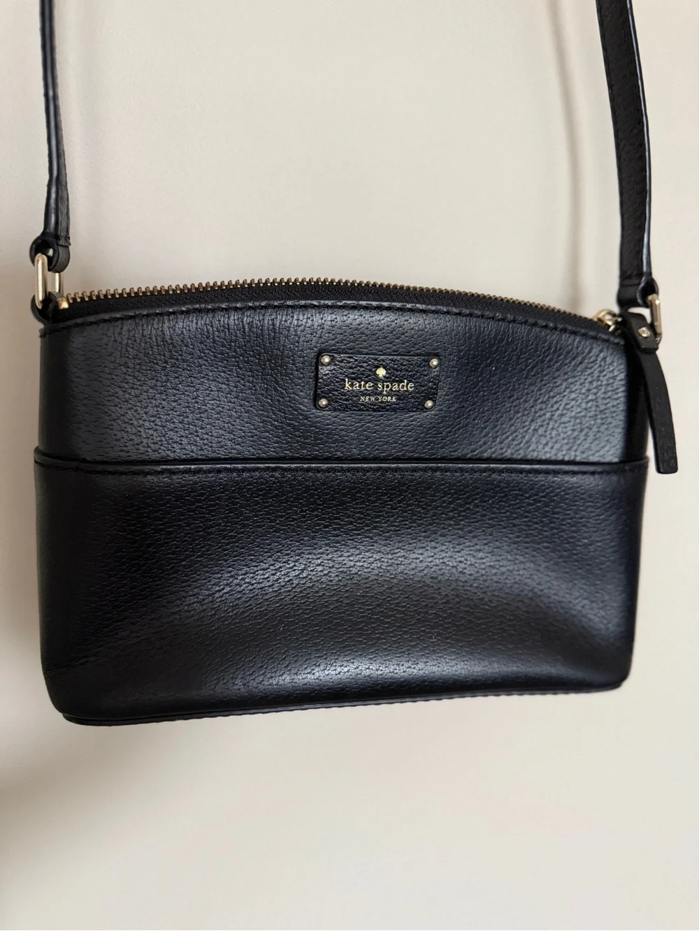 Kate Spade Black Leather Pebbled Crossbody